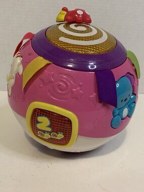 Rare Pink & Purple VTech Move and Crawl Ball Baby Toy Music & Sounds